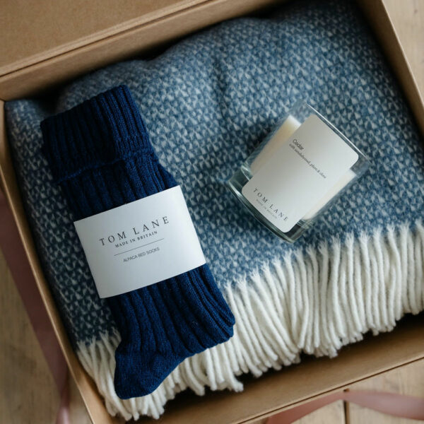 Slate blue gift box