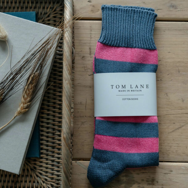 Cotton Stripes – Blue & Pink