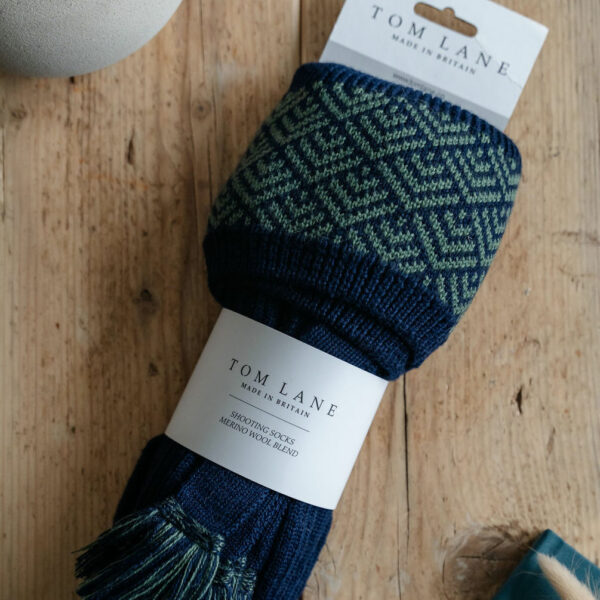 Belvoir shooting socks - Navy & Pea