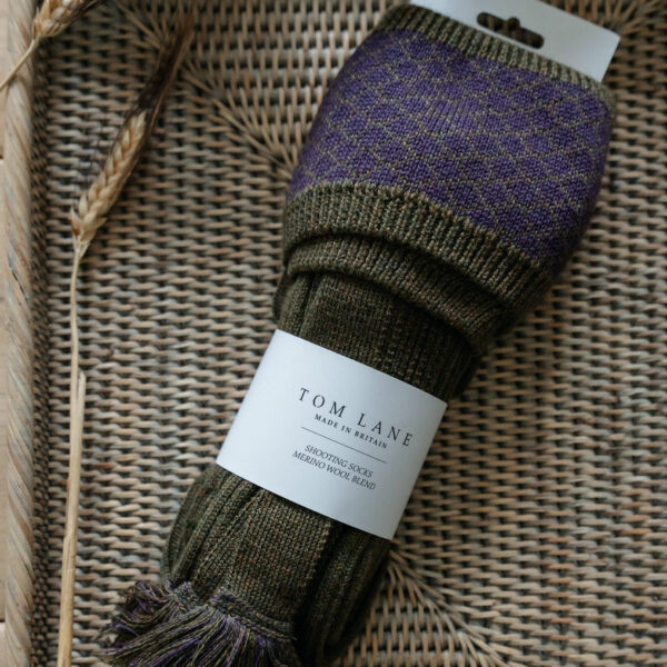 Oakham Shooting socks – Green & Purple