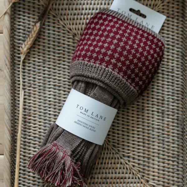 Lomond Shooting socks - Bison & Burgundy