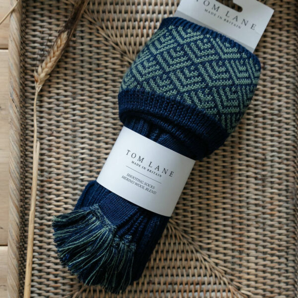 Belvoir shooting socks – Navy & Pea