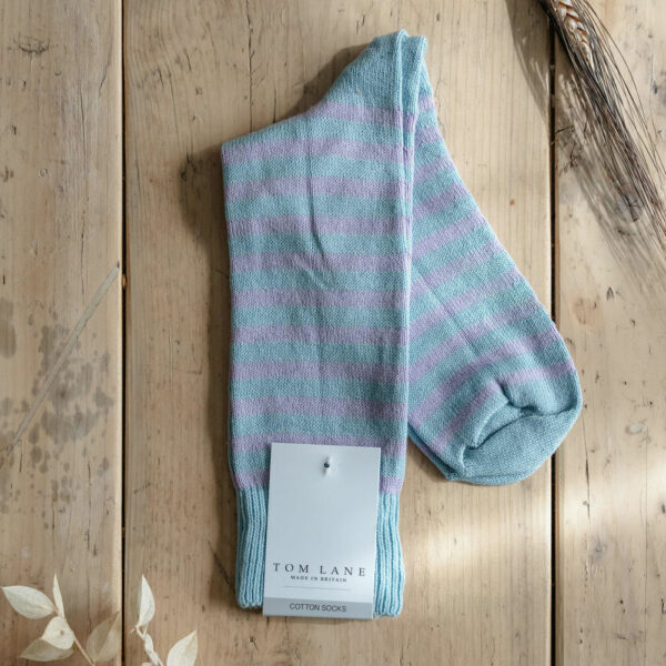 Blue & Lilac cotton socks