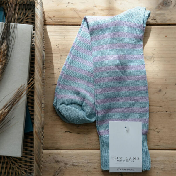 Blue & Lilac cotton socks