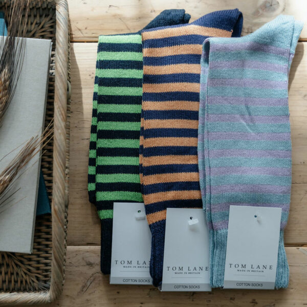 Blue & Lilac cotton socks