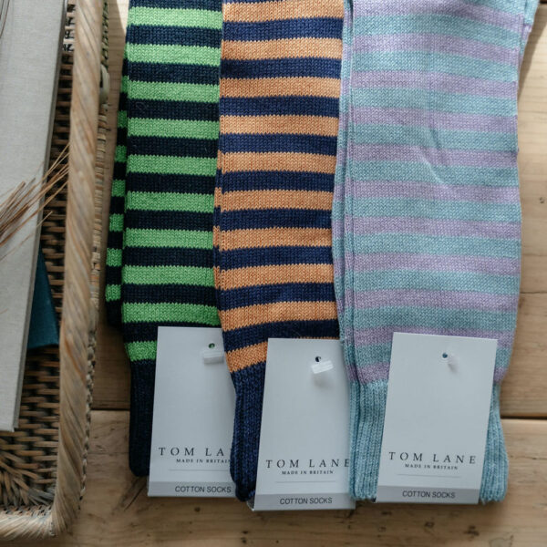 Blue & Lilac cotton socks