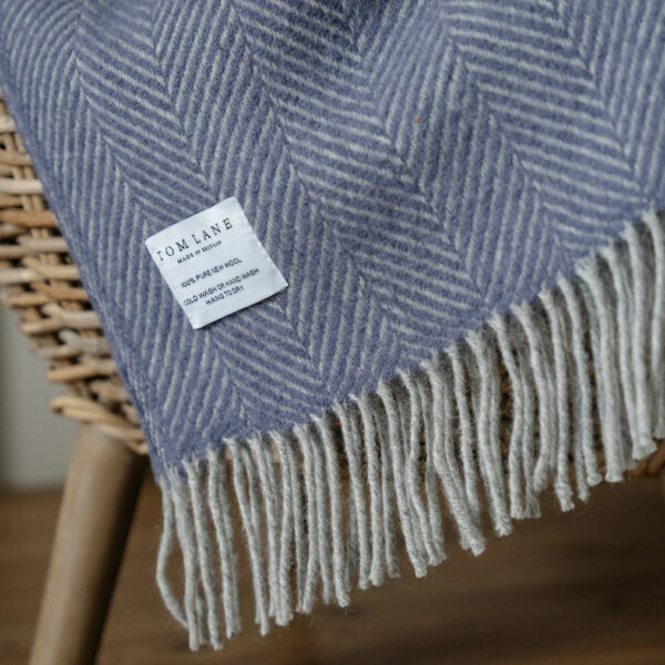 Mauve Herringbone Throw