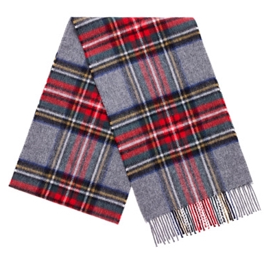 Merino Scarf - Grey Stewart Tartan